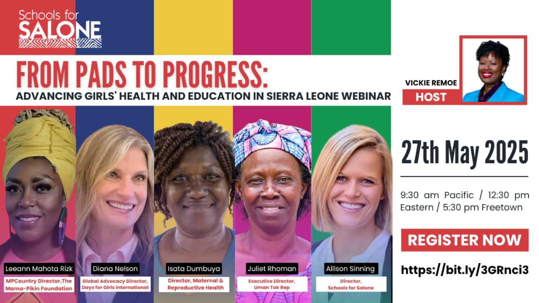 Schools for Salone to Host Webinar on Menstrual Equity in Sierra Leone