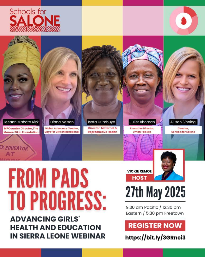 Schools for Salone to Host Webinar on Menstrual Equity in Sierra Leone